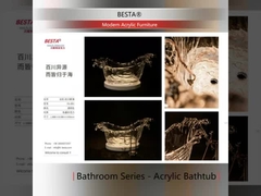 একটি আধুনিক এবং ন্যূনতম চেহারা জন্য স্বচ্ছ এক্রাইলিক আসবাবপত্র এক্রাইলিক বাথ